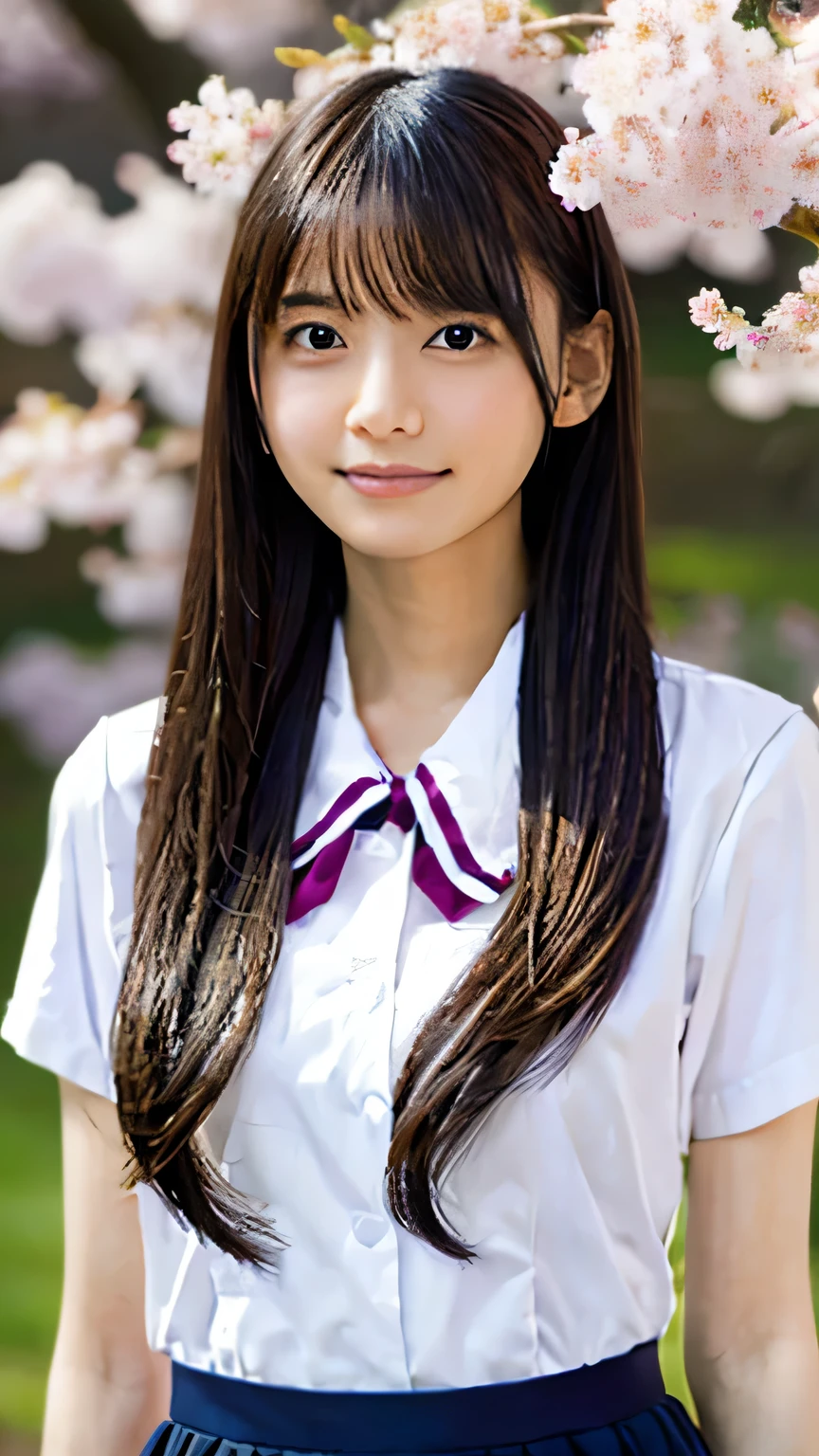 top quality、4K、8k、 high image quality、 Masterpiece:1.2、 very detailed、 Genuine:1.37、
portrait、Gentle colors、Gentle Light、 beautiful girl、
I wear long, flowing hair、 gentle face、Thoughtful eyes 、
white skin、 Happy Expression 、 great atmosphere 、
shirt、Subtle brushwork、Dreamy composition、 staring into the distance 、 Romantic Atmosphere 、
show their full body、 plump breasts、I can see cherry blossoms and Mt. Fuji 、 high school uniform