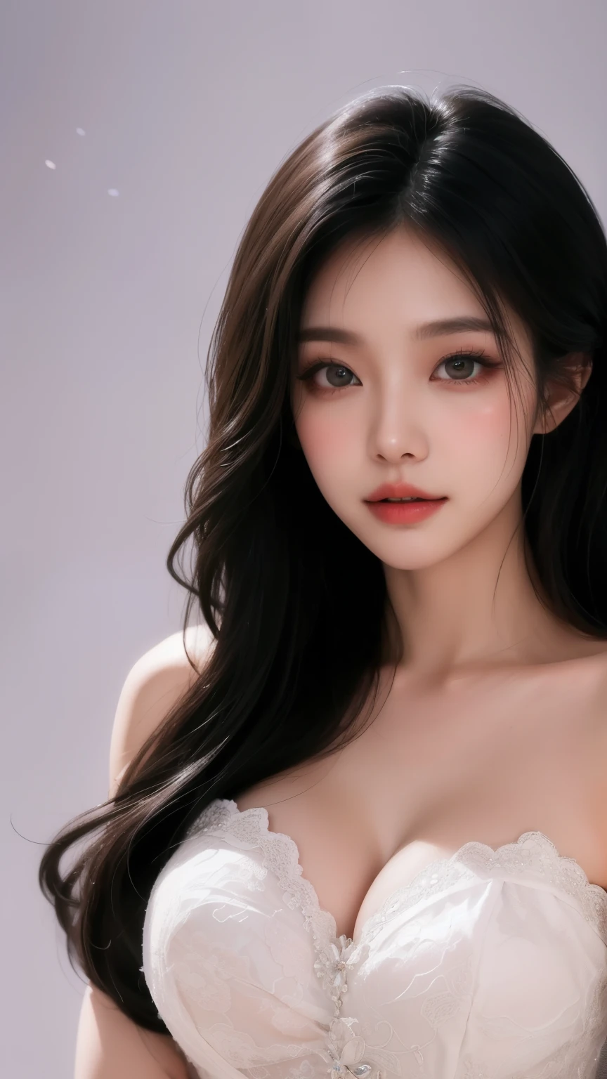 (Best image quality), (masterpiece), (Vibrant, Photo realistic, Realistic, dramatic, dark, Sharp focus, 8k), beautiful, Highly detailed face and skin texture, sexy wedding dress, Heavenly beauty, Mature Asian Woman,Long black hair, Compensate, Browsing Caution ,Close-up shot, ((Backlight)), Holding the Sword, Samurai Wedding