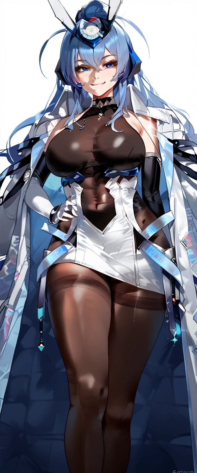 Bigboobs,cropped shoulders,knee length socks,pleatedskirt,athletic sneakers,wind coat,tightsuit,Stand up