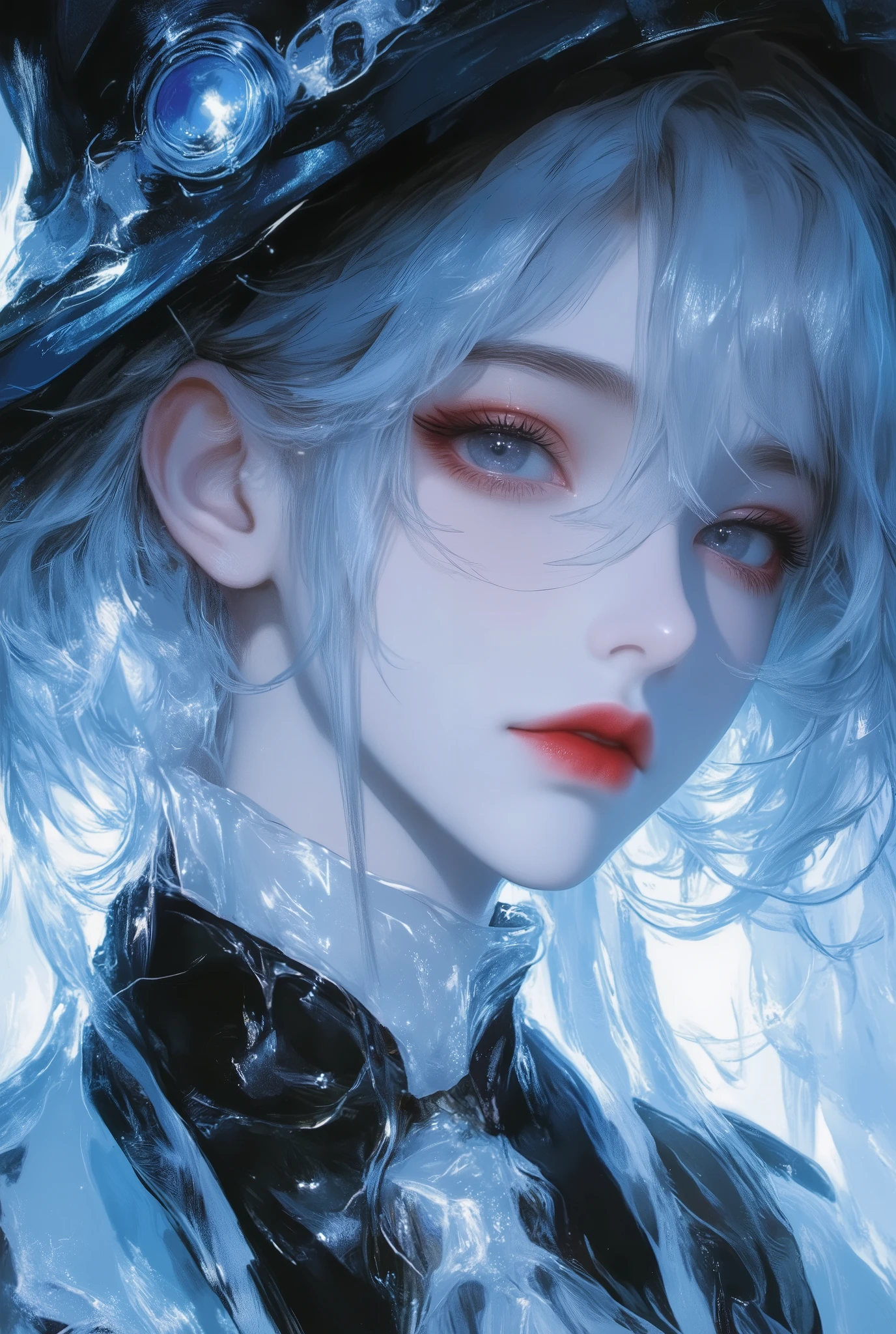 {your prompt} --niji 6 --ar 2:3 --style raw --s 1000 --p spr1pcg,anime girl ,Anime boy ,anime style , 1 girl, Single, High resolution,detail, Aqua Blue Hair , White Eyes。,Bob hair, Anatomically correct , Precise, short hair, bangs, blue hair/ Watercolor , 眼間bangs, preauricular hair, Scan your bangs, Bob hair, swaying hair, Big breasts, Red-Faced, White Eyes,Divine,brilliance, Quadrilateral Lens, jewelry, Witch Hat, Silk Tulle Blouse Shine Effect, cartoon, cartoon style, exquisite digital illustration, fantasy