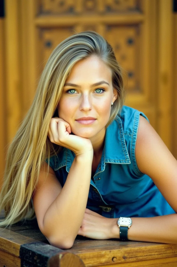 Nude highly young Bar Refaeli ; lying on the bed ; - SeaArt AI