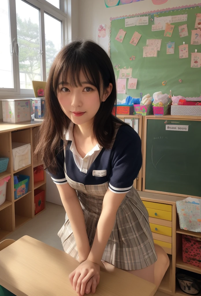 During class、Primary school students、summer、Upper Body