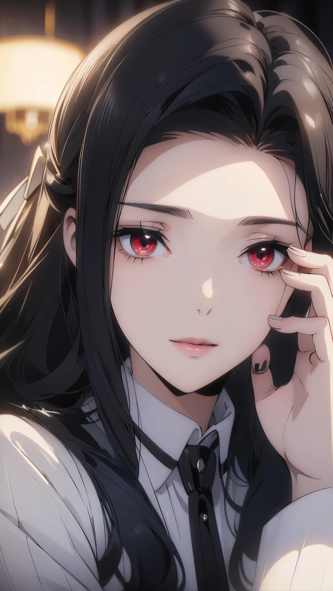 Rift, 部, Jewelry, Rich, Elegant, Attractive, 16K, nffsw, nffsw,  General Thunderbolt,  top quality,  masterpiece. (Cinematic digital art: 1.3),  high quality,  masterpiece, Highest quality,  Super Details, illustration, [4k digital art]、  When I Drool , (  sharp focus : 1.5), (Dim lighting :1.2), Depth of Field, Bokeh, 4K 、( masterpiece:1.3),   high resolution ,  Super Fine,  Extremely fine CG Unity 8K wallpaper,  actual , Realism,  original photo of the bedroom,  Beautiful Detailed Face , pale, Realistic Glowing Skin ,  Detailed Cloth Texture , Detailed hair textures,  Perfect Fit,  beautiful face, Acura,  anatomically correct,  Highly detailed facial and skin texture , Natural neck length, ( Beautiful Hands ), ( fair skin:1.2), Thin legs, Thin feet, Detailed Characters、A detailed face、 detailed background ,Big breasts,Vest shirt , skirt，Smile， looking at the camera