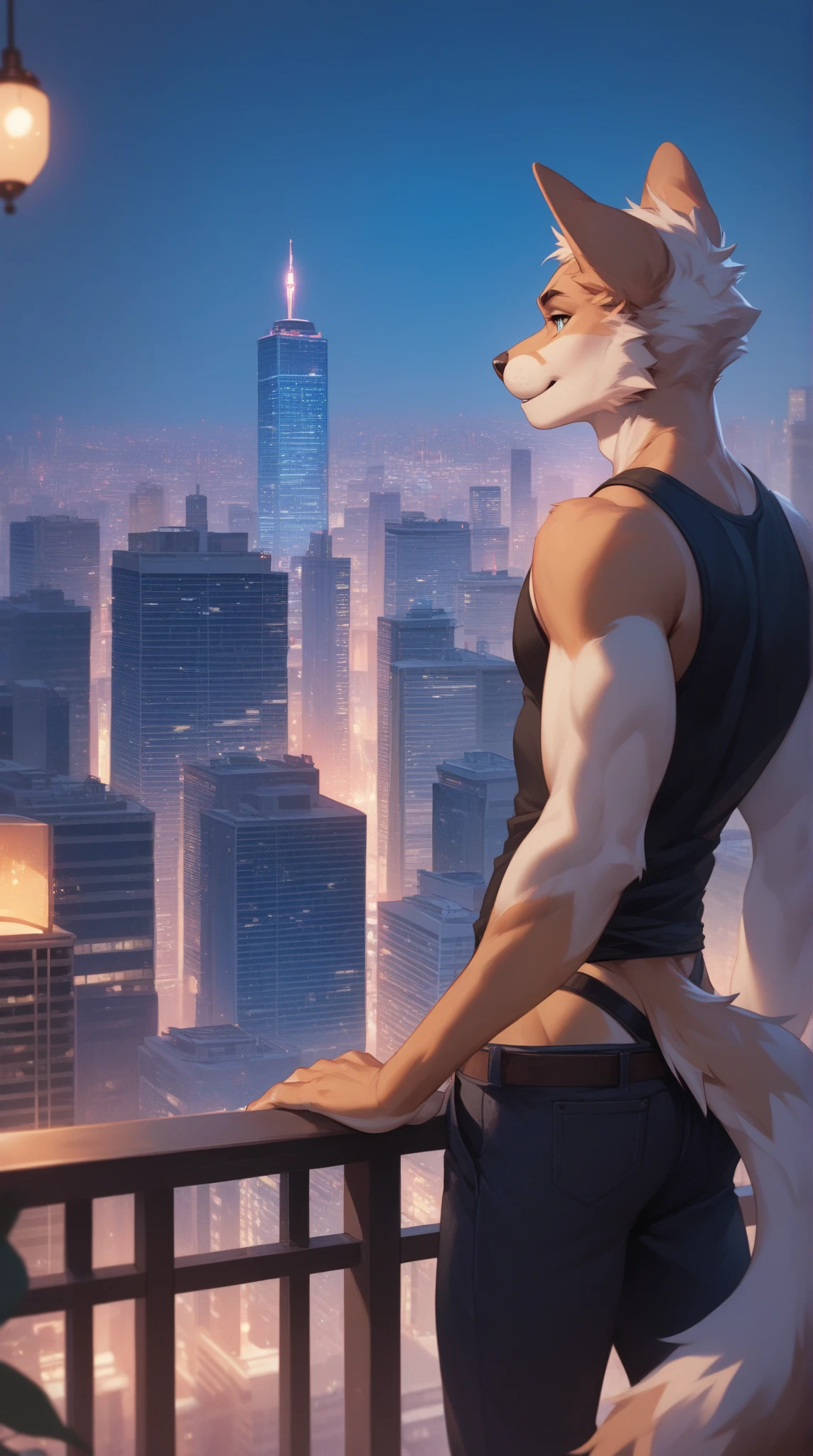 anthro, (white rat), white fur, reggie, male, solo, red eyes, leaning against wall, white penis, pulled down pants, erection, eyes closed, mouth open, nervous smile, stroking penis, black pupils, photorealism ,by zaush, by ruan jia, by jay naylor, by nuzzo, by disney, by pino daeni, (4k), HD, quality, looking horny, black pupils, photorealism , night time, plants, highrise apartment balcony setting, (4k), HD, quality