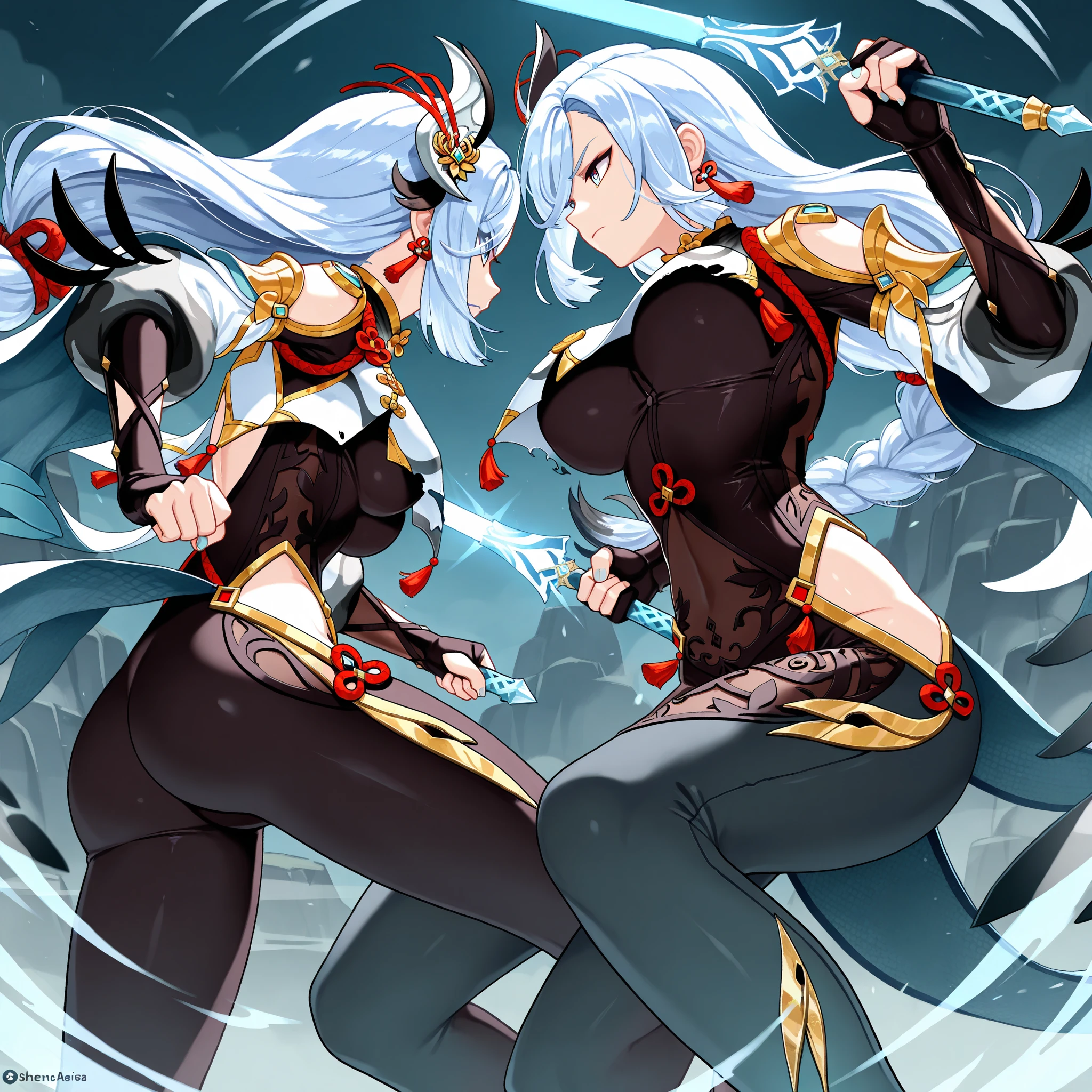 Extensive nudity,quadratic element,Fire Dragon Maiden,big sword