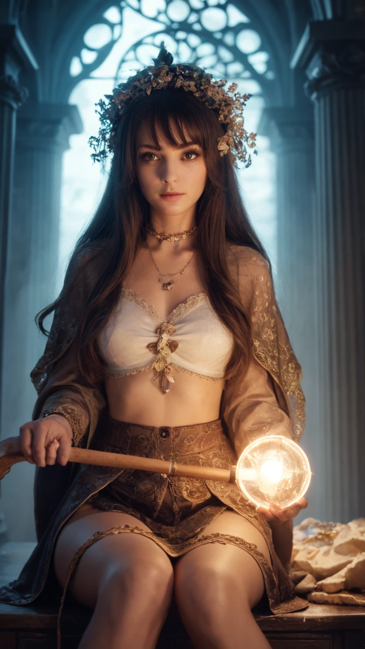 (extremely detailed 8k wallpaper), a medium shot photo of a fearful witch of Slaneesh, pink flesh, ghostly, dressed in leather, intricate, high detail, 3d modelling,dramatic