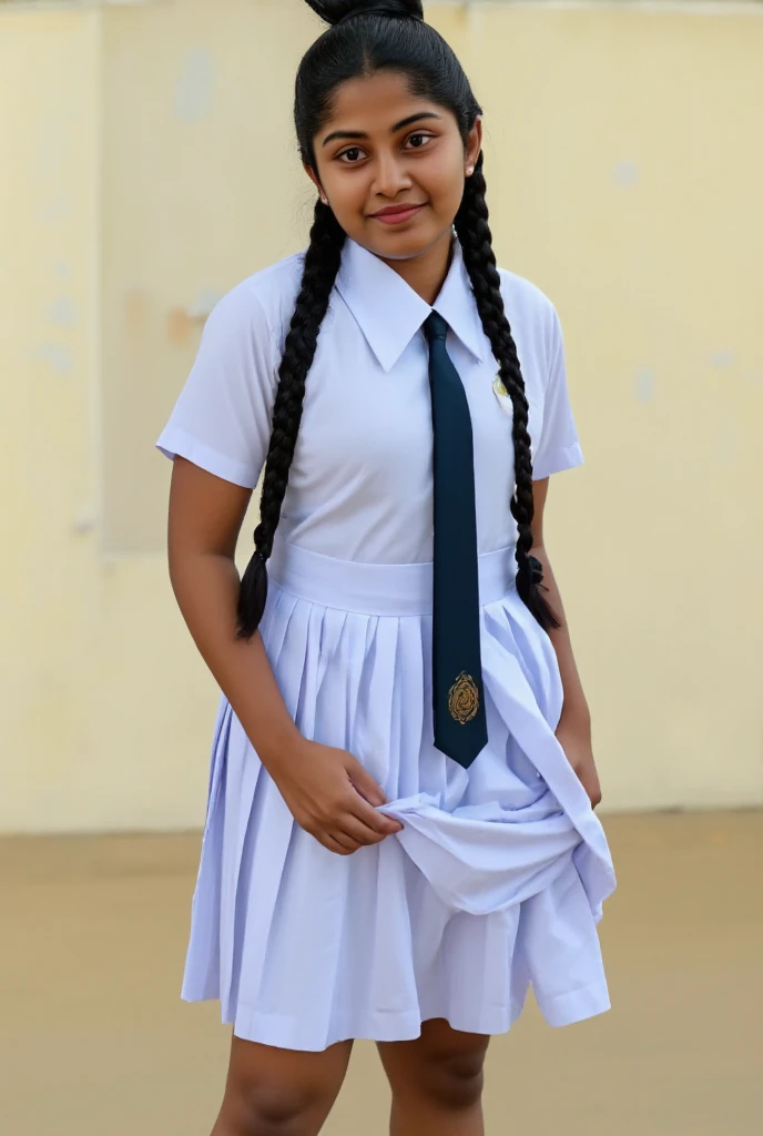 Frock with pockets,Raw photo , 1 girl , ((swimming in the sea )),Wearing white frock and color tie, white shoes ,sri lanka teen school girl putting her hands in pockets of her frock,hands in pockets pose,, with plait ,,in the classroom,professional photographer, (hdr:1.4), masterpiece, ultra-realistic 8k, perfect artwork, intrincate details, cute face, award winning photograph, (Best quality, 8k, 32k, Masterpiece, UHD:1.3) ,