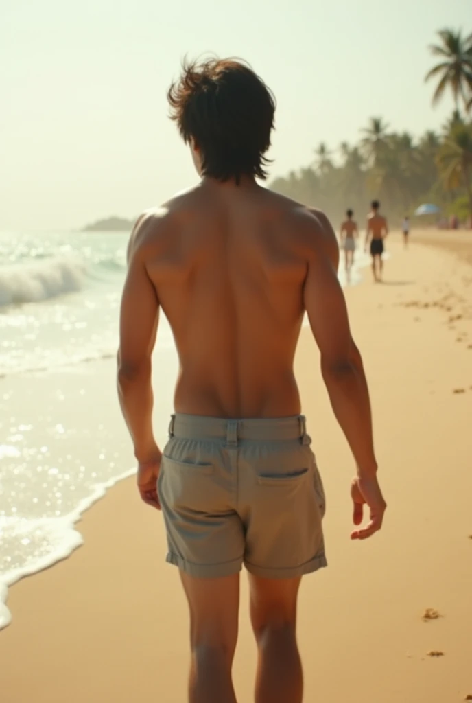Jin from BTS naked without pants, boxer's shirt, totally naked 