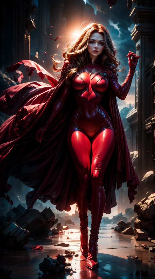 Character: Gender: Female Age: Mature (combines "veteran warrior" and "milf") Body type: Strong and athletic Skin: Very purple Hair: (details missing from prompt, can be added later) Attire: Armor: Full body, heavy armor (preferably red accents) Clothing: Red cape Adventurer's outfit (suggests practicality and readiness for exploration) Brown leather boots Pose: Full body standing Straight posture Symmetrical (implies a confident and imposing stance) Additional Notes: Avoid overly sexualized terms ("bimbo") Consider replacing "milf" with a descriptor that emphasizes experience, like "seasoned warrior" Optional details you can add: Hair color and style (e.g., long flowing braid, short and practical) Specific details about the armor (e.g., decorated breastplate, ornate helmet) Facial expression (e.g., determined, stoic)