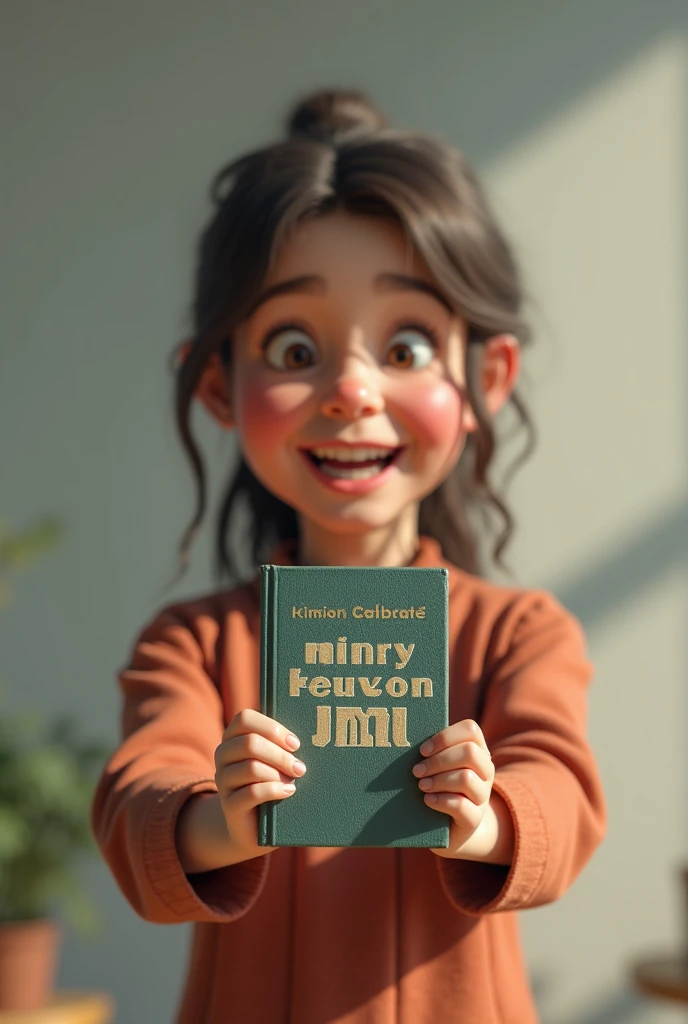 A black-nosed child with glasses and crying in front of a blackboard that says Mommy Edith 