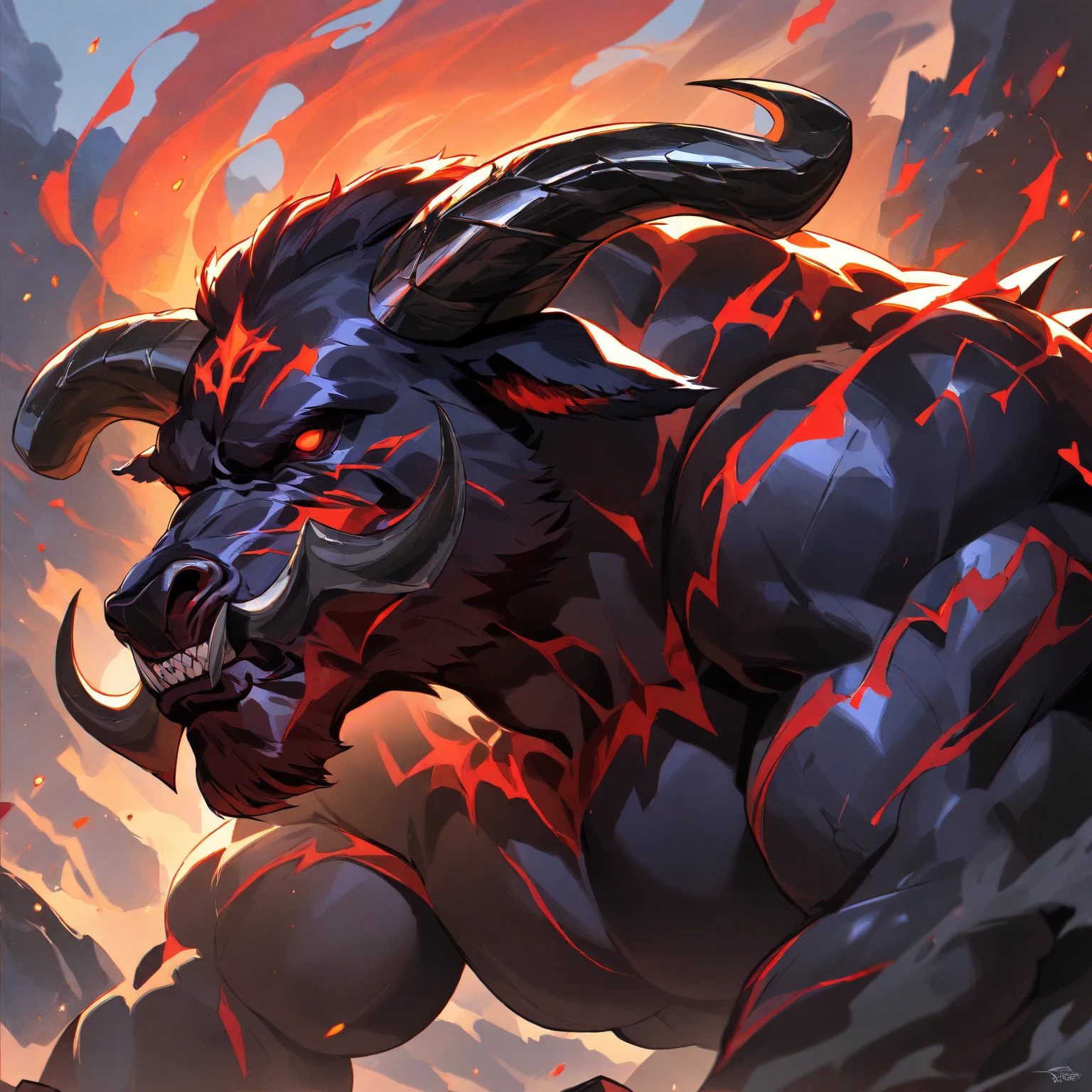 ((Um no, Pumped male demon with hairy dragon appearance and yellow eyes dawns with the (red skinned) e um corpo humanóide com feições feias que mostra sua força Intimidating Enforcera cheia de luxúria e malícia mostrando sua língua preta e dentes afiados babando se masturbando sentado com as coxas abertas olhando de um jeito que parece desafiador, Intimidating Enforcer, shameless, luxurious and seductive, (part of penile heresion, head appearing and becoming thick and hard so that your balls demonstrate satisfaction and relief with greater, bottom balls)), (there is another pumped humanoid demon, but he has white skin, Beyond the mouth, penetration between the groin, sucking the heresy on the penis, gay oral sex, looking satisfied, gaping mouth, gasping, tongue out) they covered his penis with their mouth