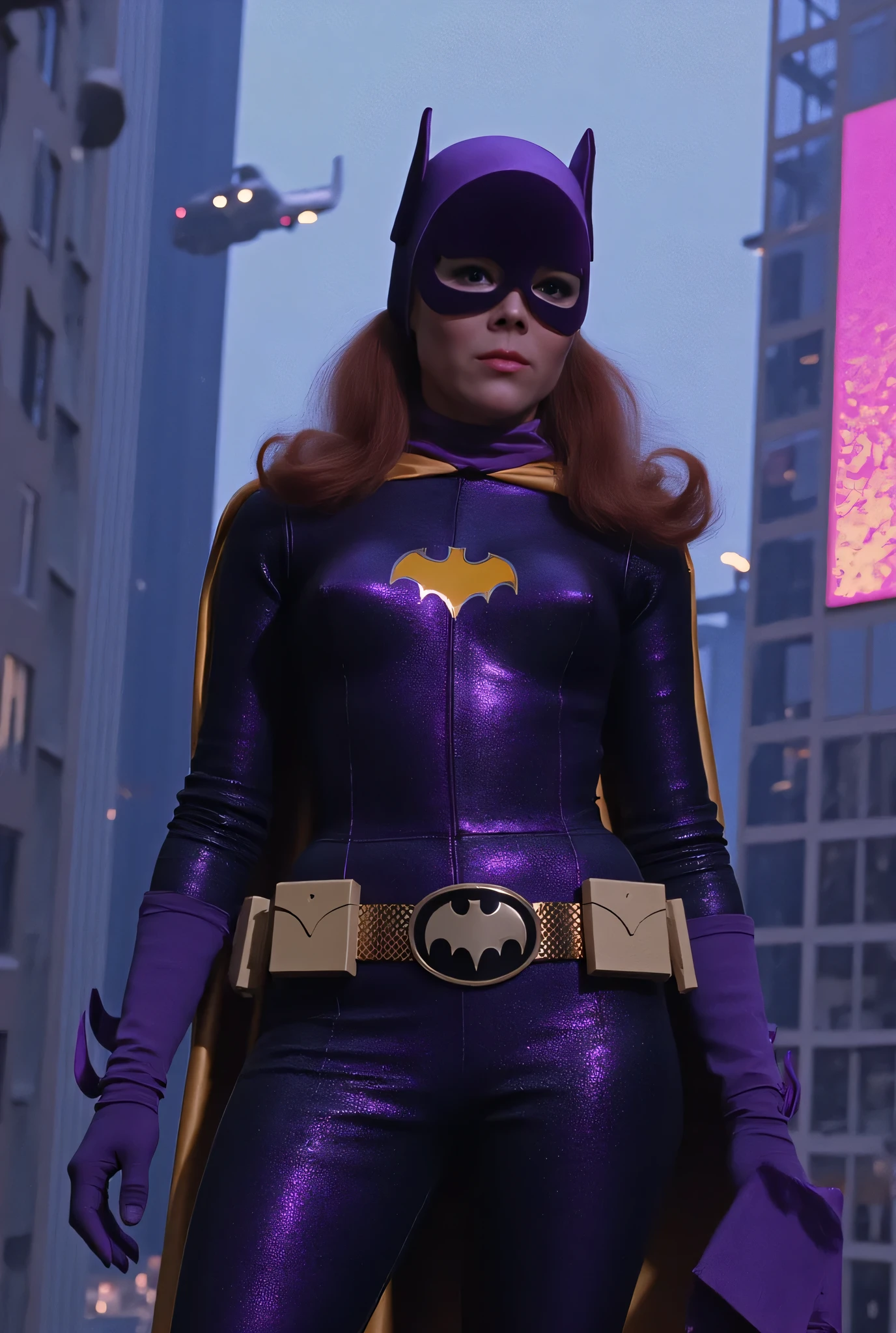 catherine-z is dressed as b4tg1rl woman, black hair