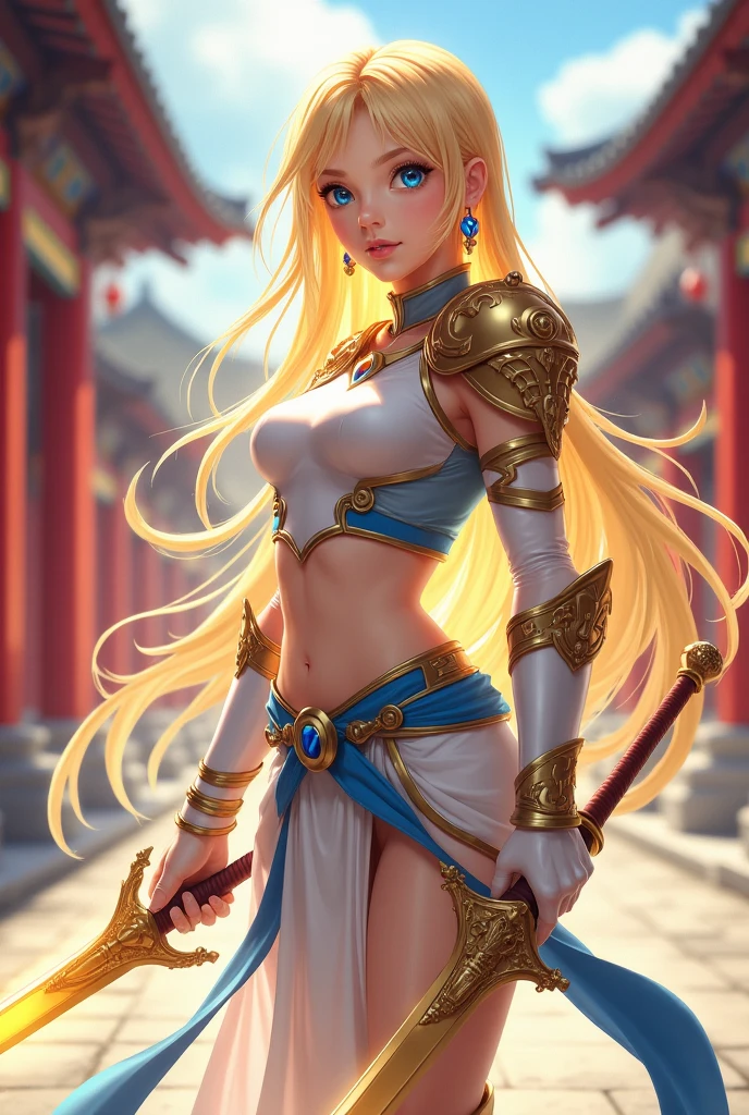 perfect eyes:1.2, detailed eyes:1.4, SoulCaliburSophitia, flowers, blue eyes, wet, sweat, blonde hair, large breasts, hair ornament, nipples, transparent clothes, wet clothes, see through, white dress, long hair, sword, shield, braided ponytail, 1girl, solo, (masterpiece:1.6, best quality), 8k, insane details, intricate details, hyperdetailed, hyper quality, high detail, ultra detailed, professional, HDR, ray tracing reflection, cinematic lighting,