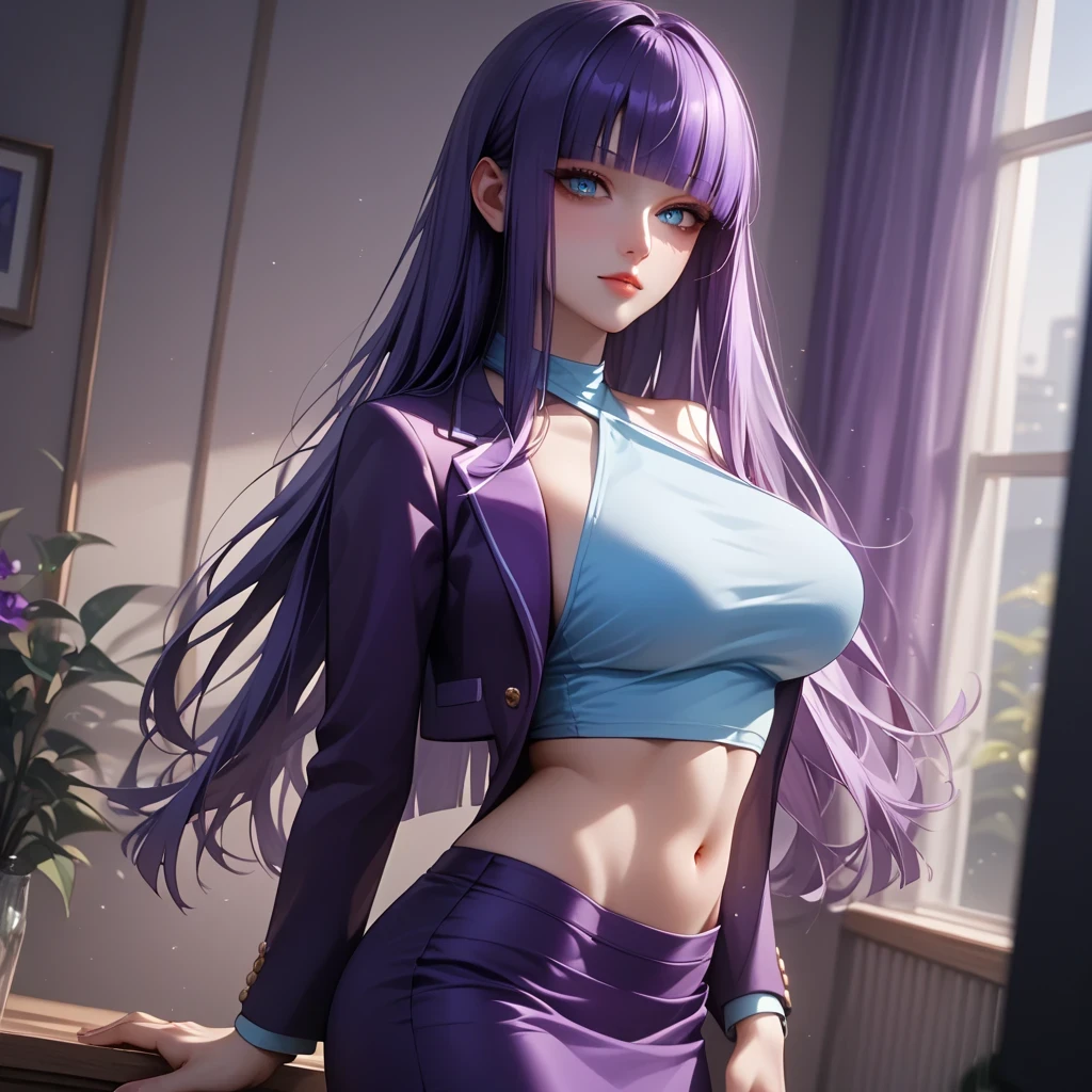 (ultra realistic,32k, masterpiece:1.2),(high detailed skin:1.1), 8k uhd, dslr, high quality,(makeup, mascara:0.9), (thick\lips\),
<lora:IzayoiMiku:0.7>IzayoiMiku, long hair, IzayoiCasual, purple dress, pink jacket, , <lora:add_detail:0.78>, huge breast,
(looking at viewer, Bend forward:1.1),
,(soft shaded:1.1), blank background