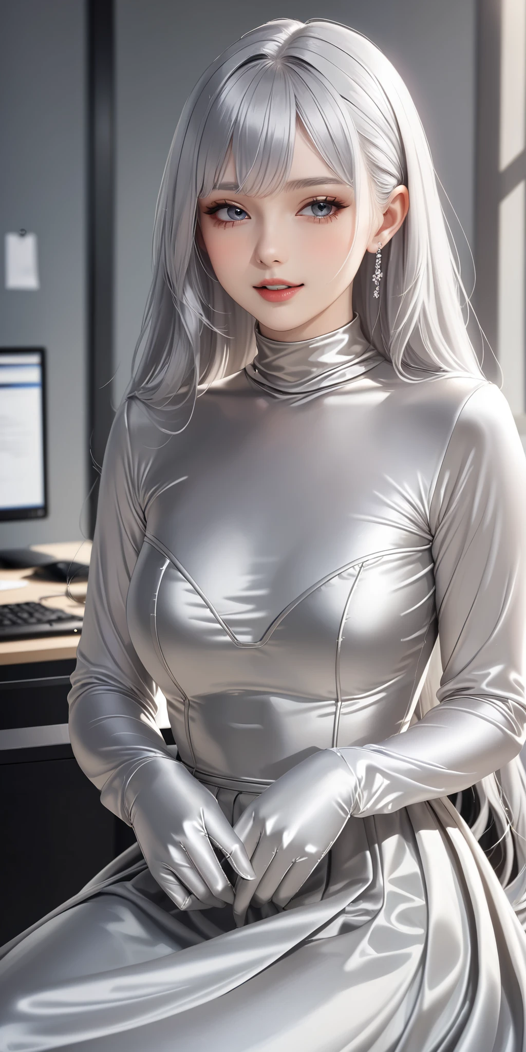Intricate 3d rendering of highly detailed beautiful ceramic silhouette female robot face, cyborg, robot parts, 150 mm, beautiful studio soft light, rim light, vibrant details, luxury cyberpunk, lace, surreal, anatomy , Facial Muscles, Cable Wires, Microchips, Elegance, Beautiful Background, Octane Rendering, HR Giger Style, 8k, Best Quality, Masterpiece, Illustration, Very Delicate and Beautiful, Very Detailed, CG, Uniform, Wallpaper, ( fidelity, fidelity: 1.37), stunning, fine detail, masterpiece, best quality, official art, very detailed cg unity 8k wallpaper, absurd, unbelievably absurd, robot, silver helmet, full body, sit and write