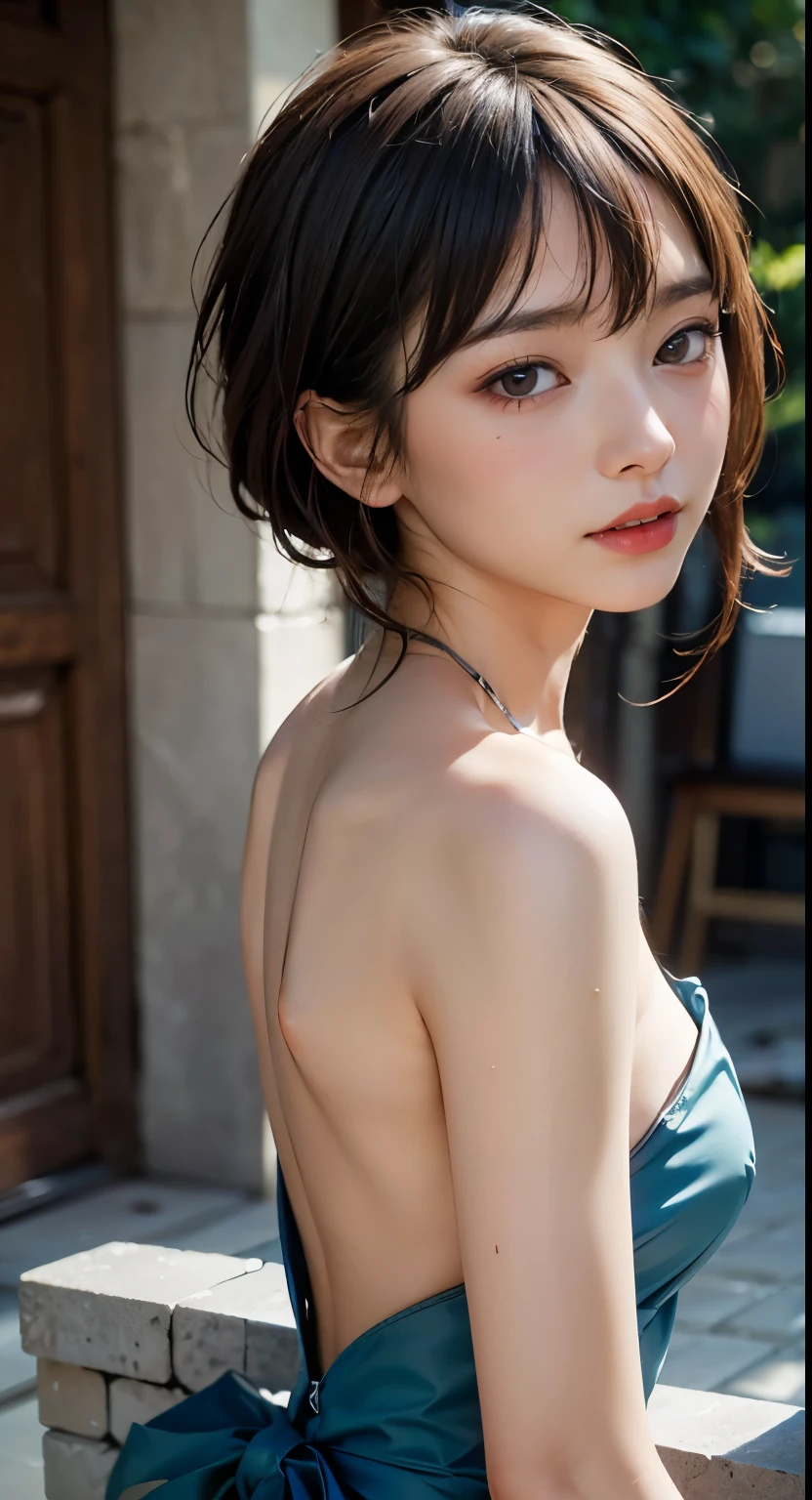 
Photorealistic、Highest quality、Highest quality、masterpiece、Ultra-high resolution、Raw photo、Realistic、Bright lighting、Face Light、Smooth Professional Lighting、Looking at the camera、alone、Adult women、Beautiful woman、Super Beauty、Realistic肌、Moisturized Skin、Realistic eyes and faces、Perfect model body shape、Beautiful Eyes、Big eyes、Inconspicuous tear bags、slim、Big Breasts、No bra、No makeup、Camel Toe、Very short hair、Black Hair、Black Eye、looks fun、The ears are hidden in the hair、(Highest quality),(masterpiece:1.2), (colorful:0.9), (splashing ink),(Color splashes),((watercolor)), Clear and sharp focus, Model shoot,, (Portrait of the Goddess of Spring:1.5), Cute expression,Elegant blue hair, Beautifully detailed face and eyes, Elegant goddess outfit, Spring forest background,, Color Water  
