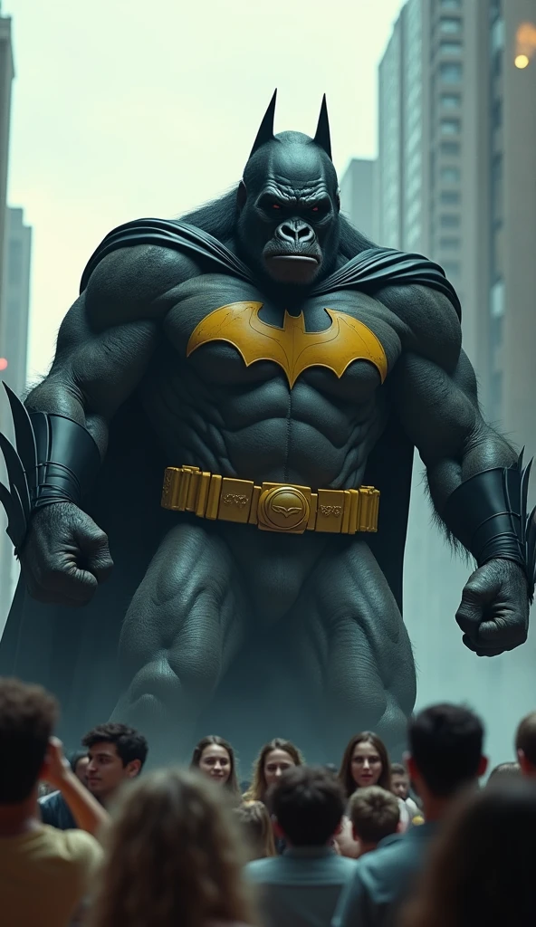 An adult muscular male Fox fursuit alone looking at the viewer seductive smile outdoors posing for camera male pubic hair a gold chain and wearing a sexy batman cosplay outdoors (daddy)