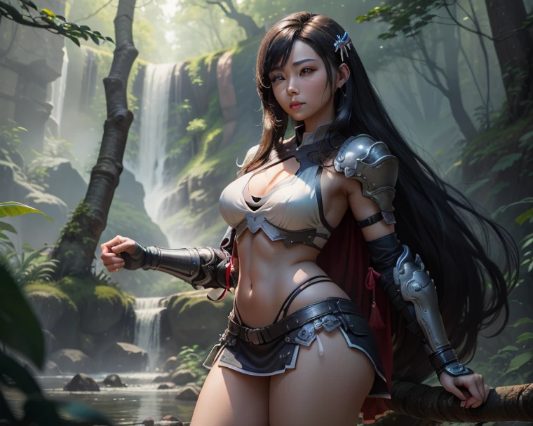 Fantasy artwork, Realistic fantasy art, Ultra high definition、masterpiece、correct、Anatomically correct、Textured skin、Very detailed、High detail、high quality、最high quality、High resolution、8k、(Fantasy style art)、Raw photo、whole body、Beautiful age Woman、One Japanese woman、Medium chest、dragon scale armor