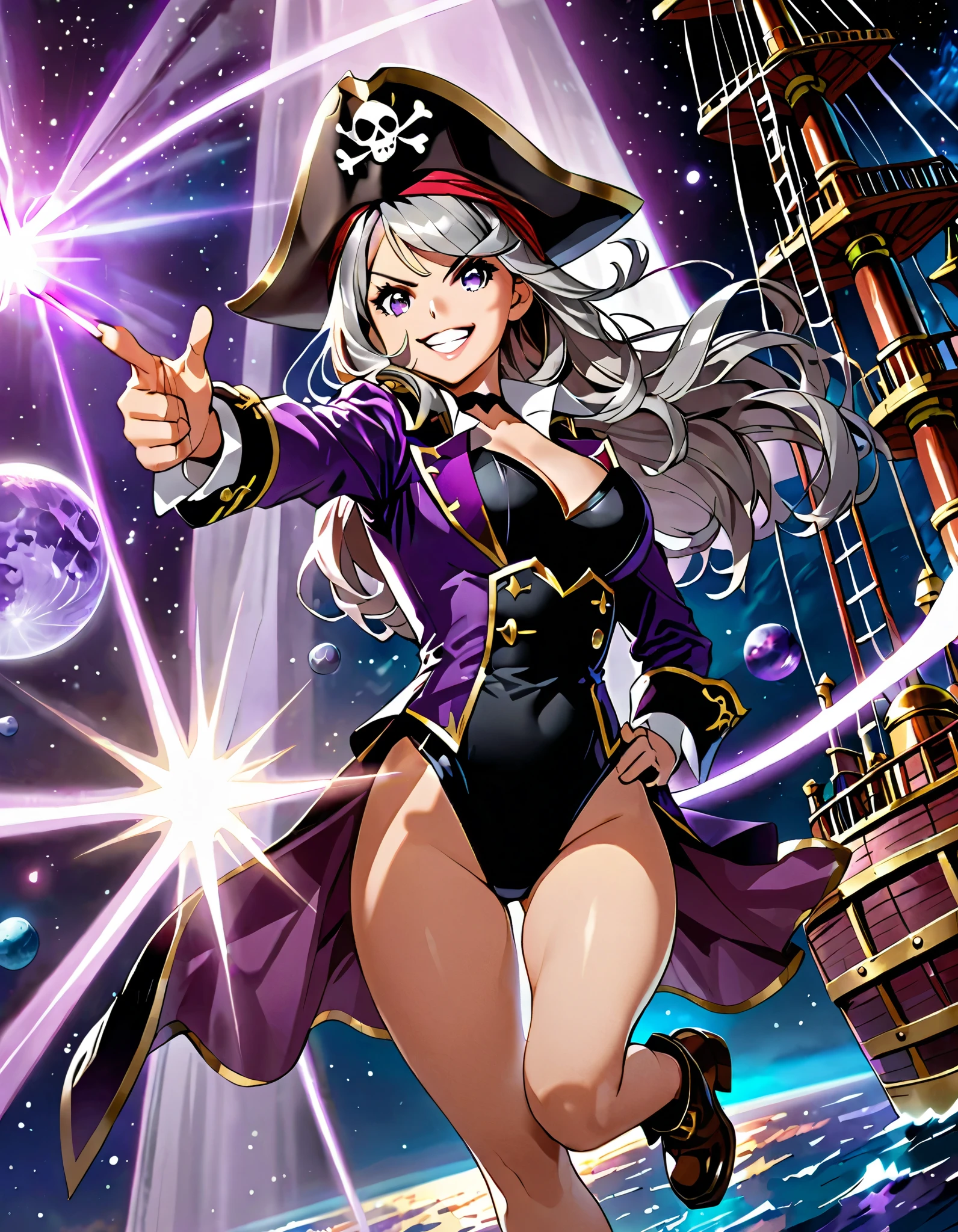 (shoots a purple beam:1.2)
