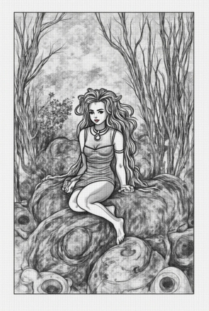 (masterpiece, top quality, best quality, official art, beautiful and aesthetic:1.2),
1girl, adult woman,
wide shot, thick thighs,
hands in lap,
colorful hair , shoulder length curly hair ,
medium breasts, ,
seductive ,
stylish clothes ,
lips closed, subtle lipstick, 
content , ,
brown eyes , beautiful eyes, staring into my soul, looking at viewer, , 
latino ,
head tilted down  ,
in the style of Kentaro Miura ,
forest background ,
<lora:add_detail:-1> 
<lora:animeoutlineV4_16:1>