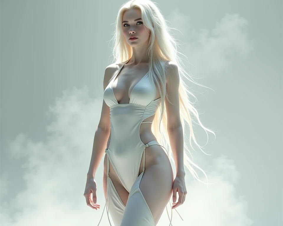 (full body shot:1.3), sideshot, (extremely intricate:1.3), (photorealistic:1.4), hyper-detailed wet sheer outfit, (sensual pose), (lewd face), sexy lips, waifu, small breasts, flat chest, shyness, thighgap, beautifull, cute, pretty, perfectly proportion body, perfect framing, sharp blue eyes, supermodel face, detailed face, pale white skin, [[freckles skin]], (((white wavy hair))), cover art, moody,  zoom out, depth of field, art station, (luminism), (((cinematic lighting))), orange and teal, soft light, [summer weather: sunset weather:2.5] 4k resolution, octane render,