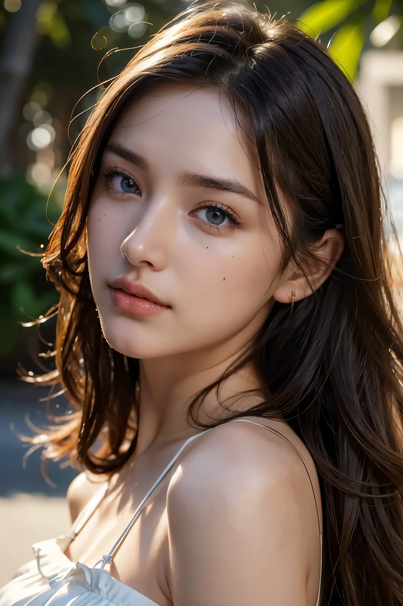 ultra realistic 1 Slightly curvy europe ager girl, 16 and 17 yopean and Scandinavian cute face, deep brown hair, cute face, very white skin, soft blue eyes, soft smile, Good figure, quite slender, curvy breasts, breasts are slightly sagging. Best Quality, a beautiful sixteen year old scandinavian girl in Fuji-Hakone-Izu National Park hot spring Japan, Detailed Very Very Micro Bikini See-through lace pattern, beautiful perfect detailed face, smiling innocently, long hair, beutiful nipples, beutiful Areola wearing Micro Bikini pink japanese flower pattern, stand, emphasizing on breasts, detailed eyes and lips, dynamic poses, Portrait, close-up photo of face, In Fuji-Hakone-Izu National Park hot spring Japan, sunny day, hot spring blackground , 35mm lens, best image quality, master piece, HDR, Depth of field, background blur, looking intensely at the viewer, photorealistic, highly detailed, 8k, masterpiece, Zoom in, Close up, camera from side