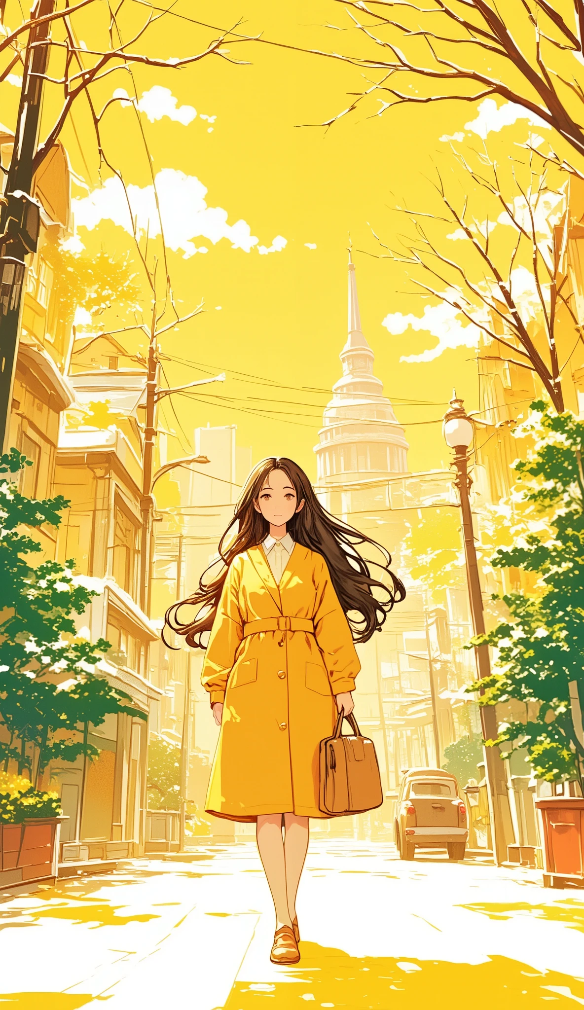 Chrome Yellow Illustrations , Flat Street , Cake Decorations , Roast turkey, girl on her way home from school, Yellow-green Illustrations , End of the year, English muffins , Christmas Eve , girl, Merry Christmas , mimosa illustrations , To you, Illustrations with Canary Yellow as the main color,, Busy Cities , beautiful woman, Santa Claus, cream yellow illustrations