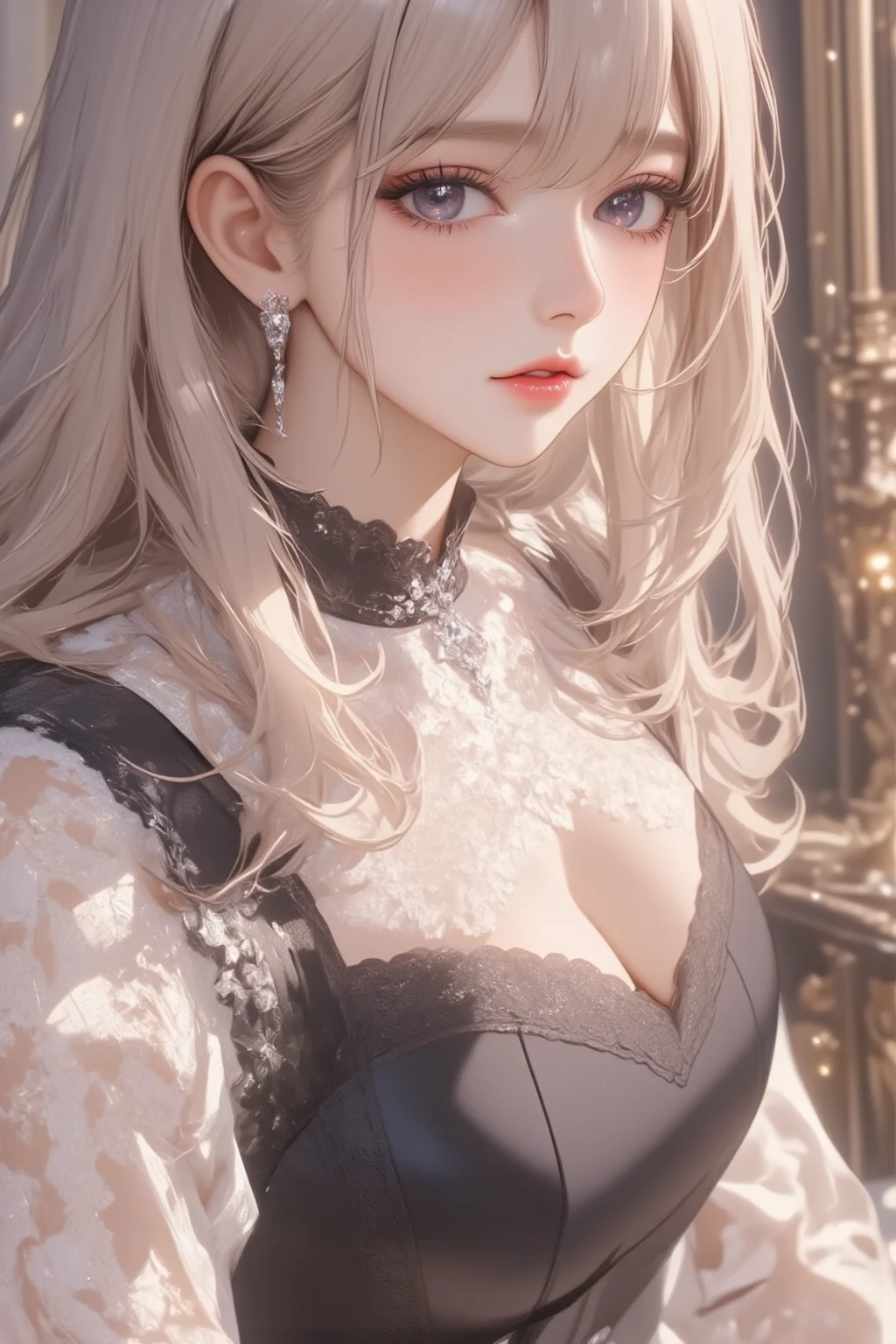 (RAW photo, best quality), (realistic, photo-realistic:1.3), masterpiece, an extremely delicate and beautiful, extremely detailed, CG, unity , 2k wallpaper, Amazing, finely detail, light smile, extremely detailed CG unity 8k wallpaper, huge filesize, ultra-detailed, highres, absurdres, soft light, (((medium hair:1.3), short bang, pink hair, floating hair novafrogstyle)), beautiful detailed girl, detailed fingers, extremely detailed eyes and face, beautiful detailed nose, beautiful detailed eyes, long eyelashes, light on face, looking at viewer, (closed mouth:1.2), 1girl, cute, young, mature face, (full body:1.3), ((small breasts)), realistic face, realistic body, beautiful detailed thigh, (ulzzang-6500-v1.1:0.8), business suit, cross-laced clothes, collared shirt, open clothes, in office, detailed office, open cardigan, black thighhighs, miniskirt, black underwear, unbuttoned shirt,
