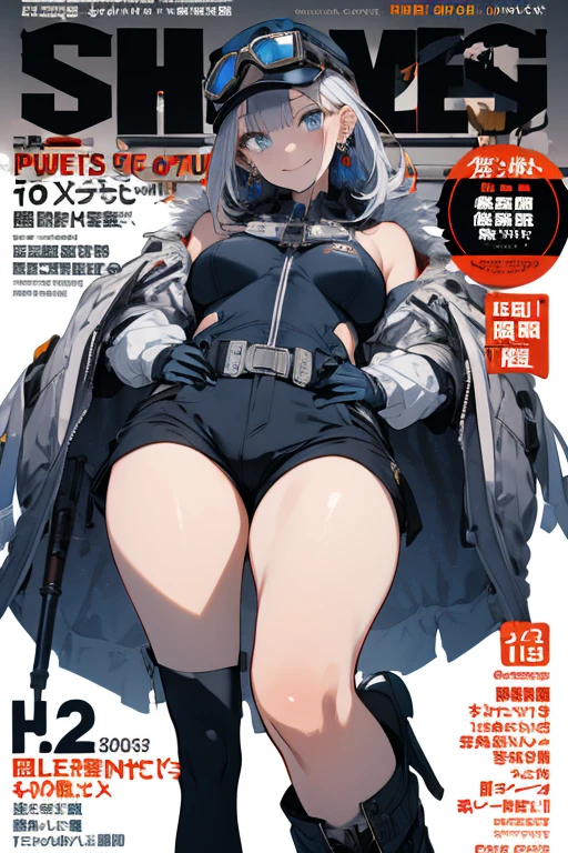 (topless), nsfw, masterpiece, magazine cover, 1 girl, erect nipples, nipples, high angle, intricately detailed, navel, necklace, holding smartphone, beautiful face, denim shorts, smiling, extremely detailed, photorealistic, octane render, 8 k, unreal engine. horse ears, horse tail, bare breasts, bare stomach, sweaty, detailed, cowboy shot, small breasts, puffy nipples, black belt, leg strap, hair ribbon, texts, sexy, shirtless, bare arms, hands on waist