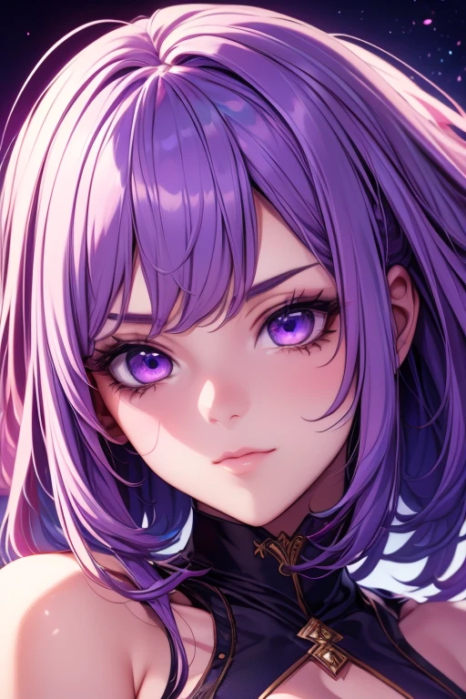 purple hair, shiny hair, crystal hair, Surrealism, anime, backlighting, 8k, super detail, UHD, retina, accurate, anatomically correct, textured skin, super detail, high details, high quality, award winning, best quality, highres
"Create an AI-generated image of a girl with purple hair, evoking destruction and regeneration. Set the background to represent a world of black and white."