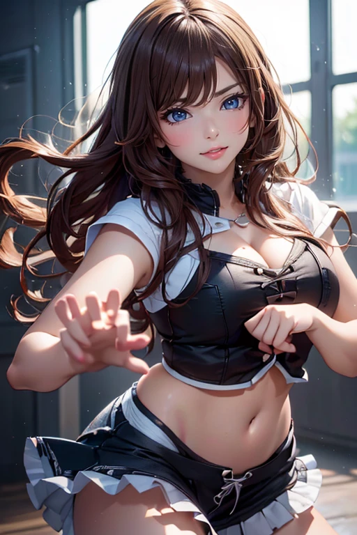 1girls, , Trikot,Playboy Bunny, Netzstrumpfhosen, braune haare, Anime Cute, blush, thick ass, , sexy, boobs