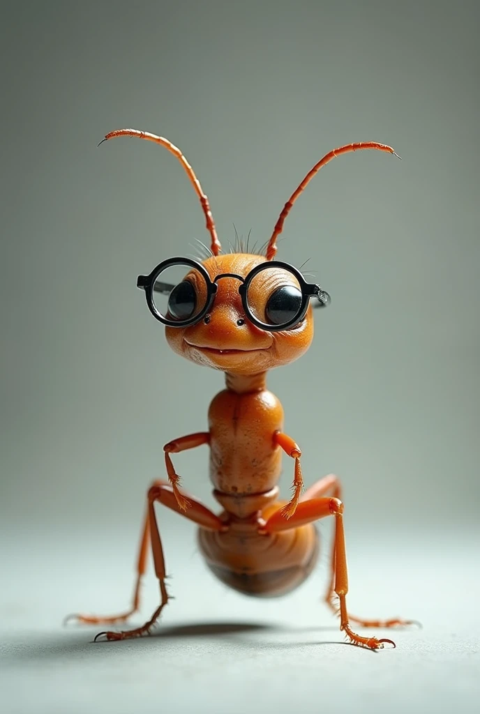 An ant, wearing prescription glasses, Having a glass of wine, zoom ultra, all the details of the paws, the whole body of the ant, trying to escape from a spider web, focus on head and antennas, she holds a leaf, work of art, Leonardo da Vinci, high shade content, nitidez nos detalhes de the whole body of the ant