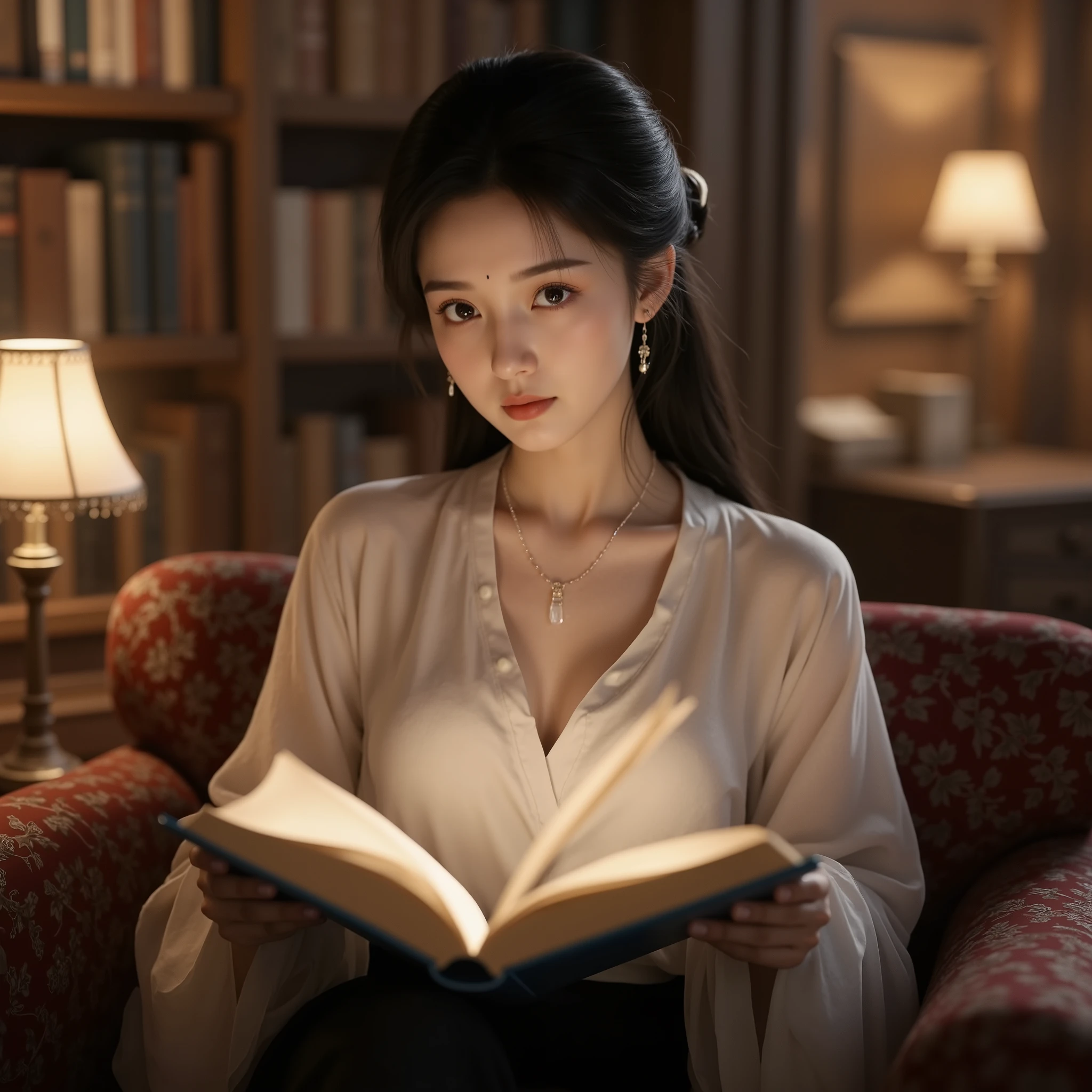 with book