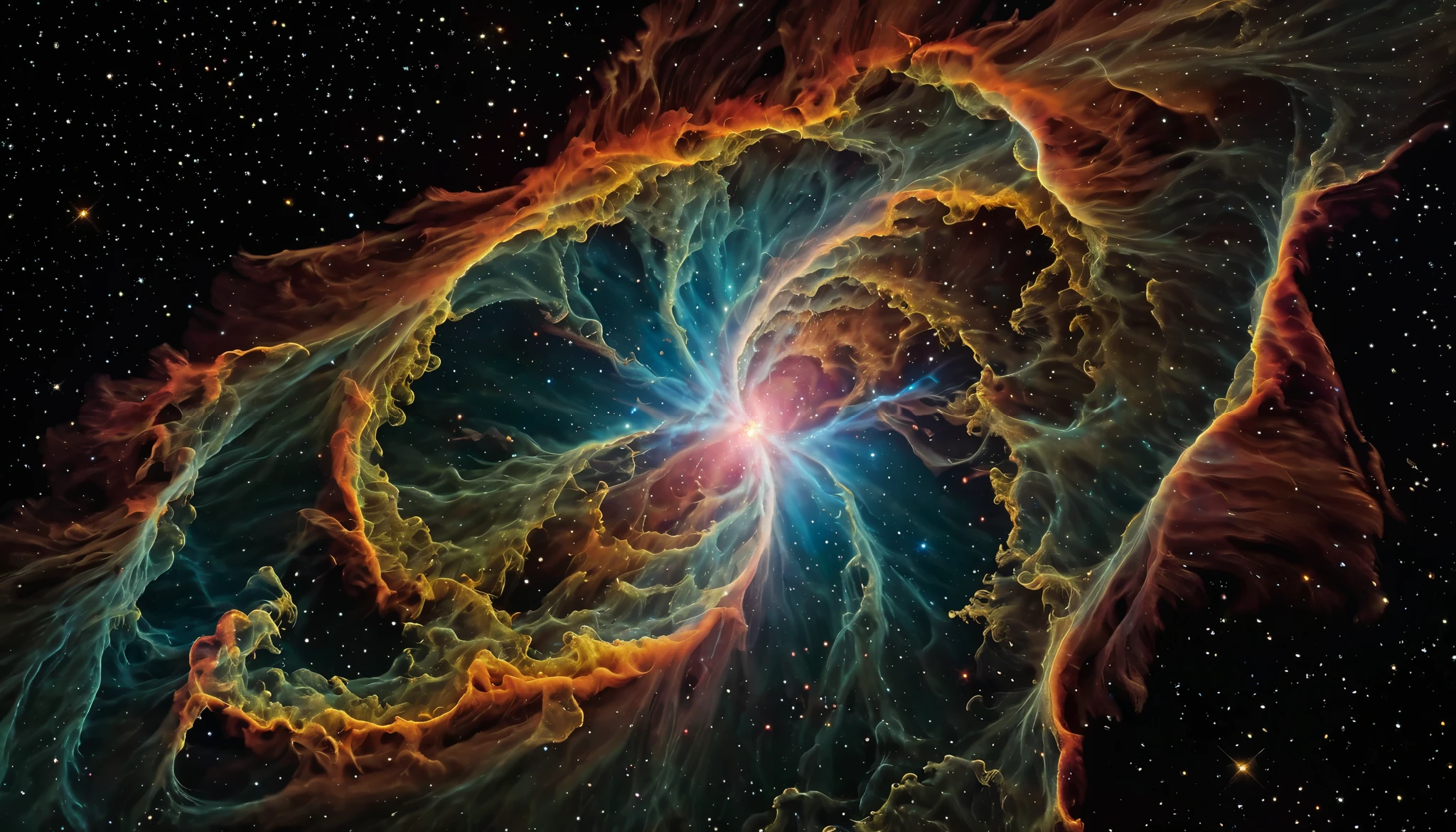 Donml1quidg0ldXL Female A Universe Nebula , colors and fascinating patterns swirling in the depths of space