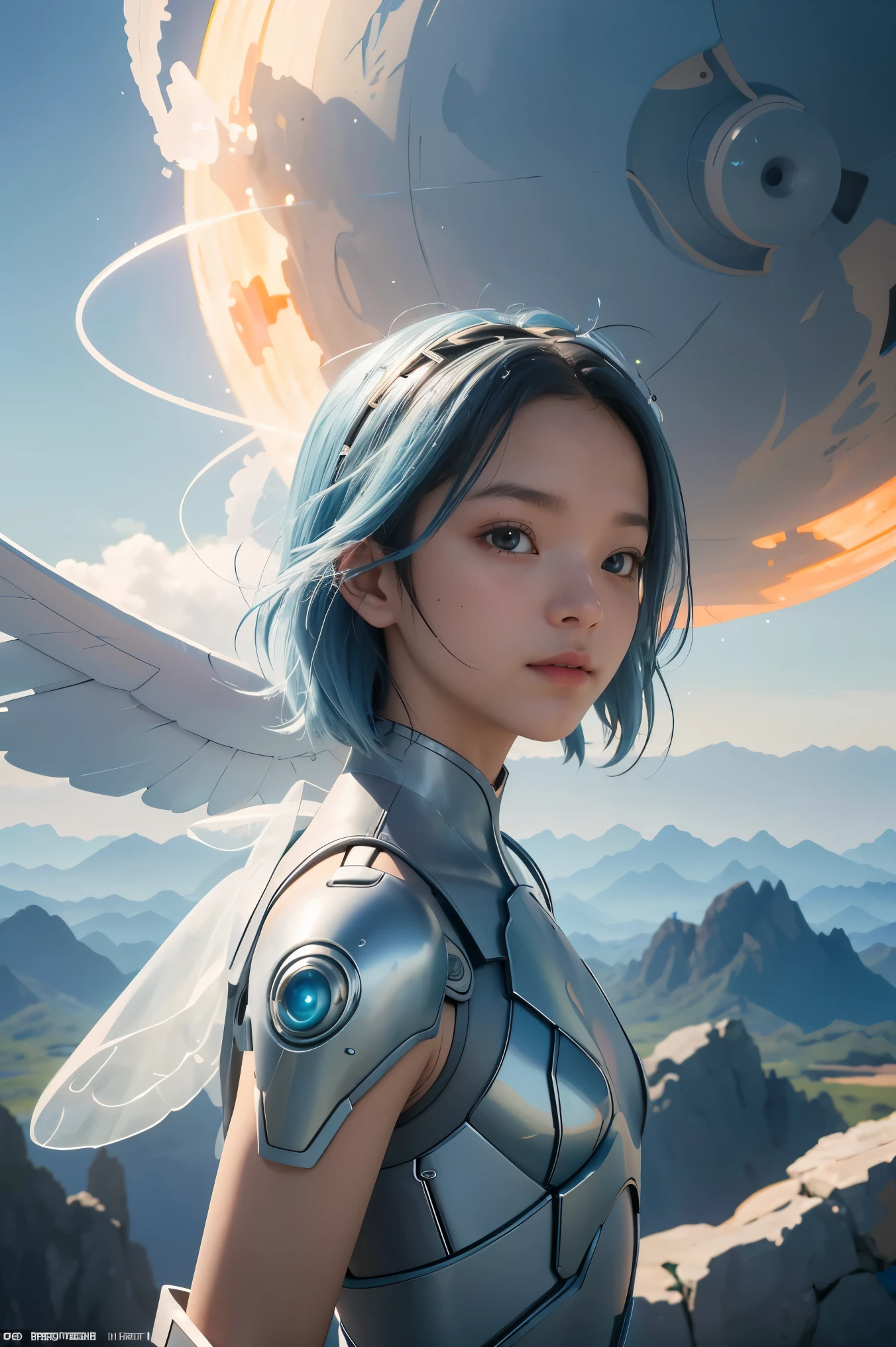 , sky, cloud, Translucent ethereal alien warrior,ModelShoot style, (Extremely detailed CG unified 8K wallpapers), The beauty of abstract stylization,,surrealism, 8K, Super detail, Best quality, Award-Awarded, Anatomically correct, 16k, Super detail