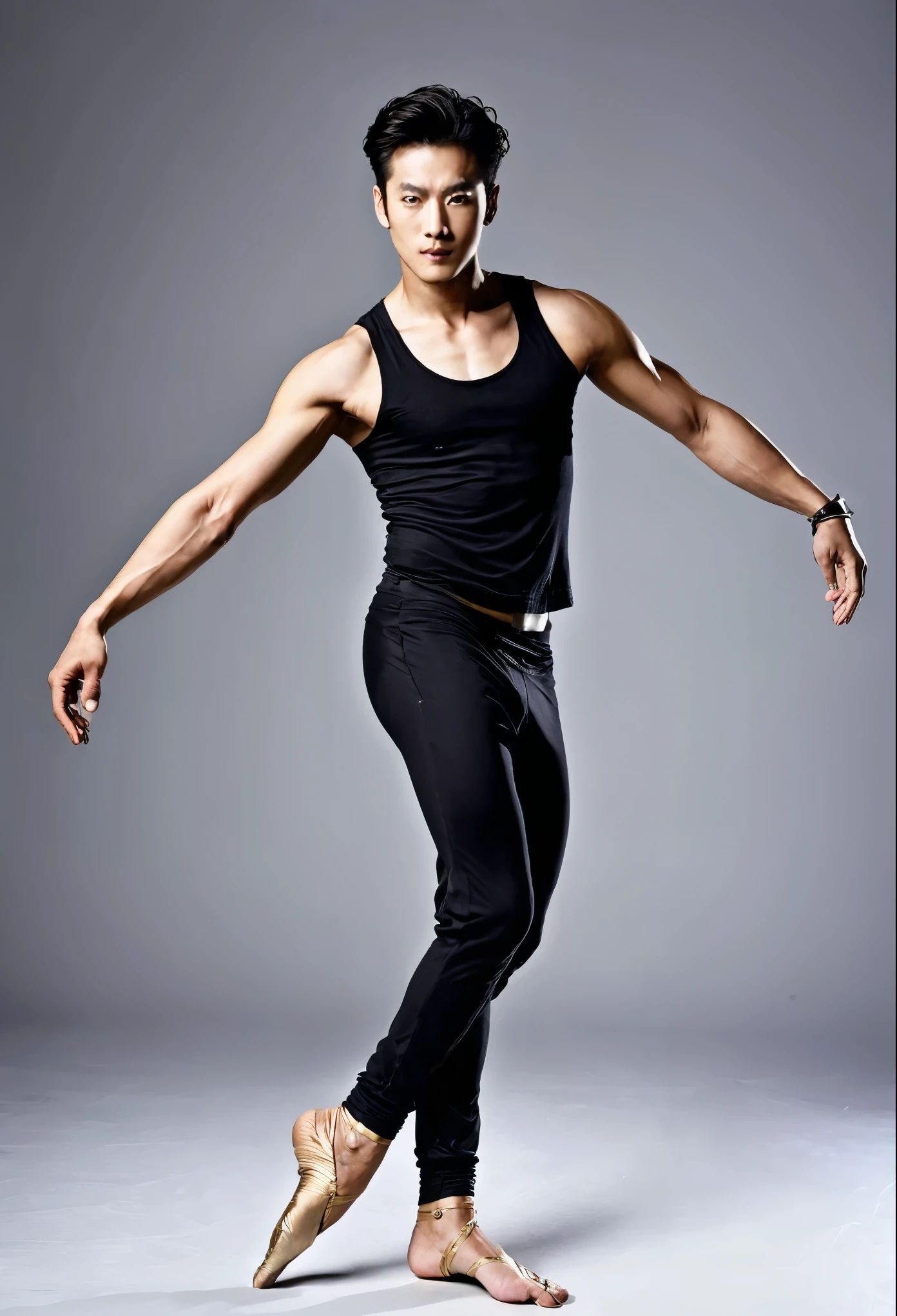 From front,, Kenshiro's Hairstyle , Short messy hair, Brown Hair, thick eyebrows, upper body、(( sunglasses))