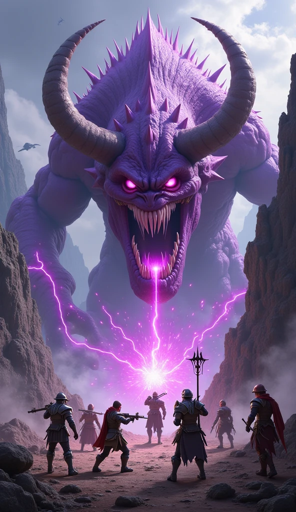 Mohe,canyons,Blizzard,Giant purple-pink monster,Smoke rises,电影光感,The perspective is exaggerated,Magic Cave,Thick fog background,(Giant purple-pink monster)Delicate semi-realistic,raytraced,high-definition,Detail portrayal,The texture is delicate,Complex details,The high-contrast,Panorama composition,Perfect light and shadow,unrealengine,CG rendering,The ultra-great resolution,8K HD,(((杰作))),(((best qualitiy))(Ultra detailded)(Detailed lighting)((unexpressive))(杰作)(best qualitiy)(Ultra detailded)(Detailed light)