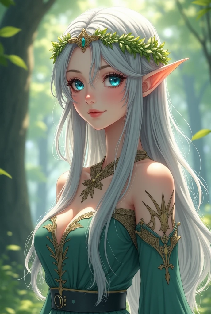 Beautiful girl anime style Elf