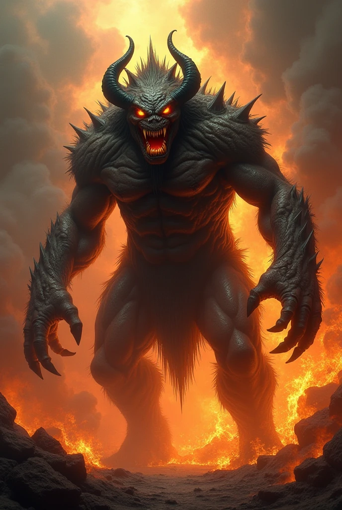 A big devil was constantly running. Drawing easier