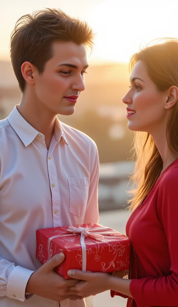 A woman giving her heart to a man,com medo que ele o quebre.confidence,8k,