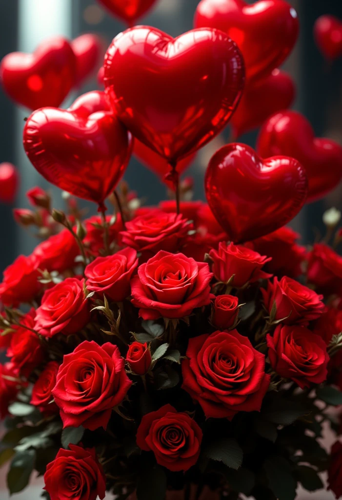 A charming and fluffy cat with large, expressive eyes sits at the center of a Valentine's Day scene. The feline is adorned with a heart-shaped collar and a tiny Cupid’s bow and arrow, playfully held in its paws. Surrounding the cat are Valentine’s Day elements: red and pink roses, heart-shaped chocolates, and floating heart balloons. The background features a soft, romantic glow with a red-pink-white color scheme, evoking warmth and love. Delicate ribbons and lace add an extra touch of elegance, making the image feel festive and endearing. high realistic 
High Resolution, Masterpiece, High Resolution,best Quality, Super Detailed, High Details, Quality, High Quality, 8K  Futurism, Surrealism, 