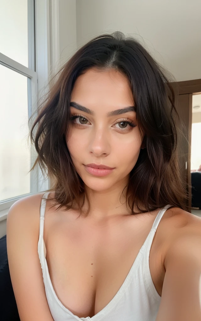 jolie belle brune mannequin, corps entier, 32 ans, visage affectueux, Regard séduisant, yeux marrons, haute résolution, qualité des détails, réaliste, skin réaliste, belle sourire, heureux, expression heureuse, bouche fermée, beau lips, détails complexes, faible profondeur de champ, Très détaillé, budget élevé, film hollywoodien épique, magnifique, chef-d'œuvre, Récompensé, professionnel, Très détaillé, texture de peau détaillée, (Rougir: 0.5), (chair de poule: 0.5). (the most beau woman in the world) (Par la châtaigne) (Cheveux courts et bouclés, les cheveux sauvages, coupe élégante) visage mince, nez fin, beau, very beau, parfait face, Mince body (Mince), (Par la châtaigne) (yeux marrons ) (peau blanche) beau corps, Cara occidentale, yeux prédateurs, lèvres roses, cuisses épaisses. corps entier, beauté occidentale, nez fin, beau, parfait, ((meilleure qualité)), ((ultra-résolution)), ((Fotorréaliste: 1.4)), (détails complexes), parfait face, se maquiller: 1.5 , visage clair, détails du visage. Vue de face ((uniforme, combinaison tactique, déguisement d'agent, ESPIONNER))