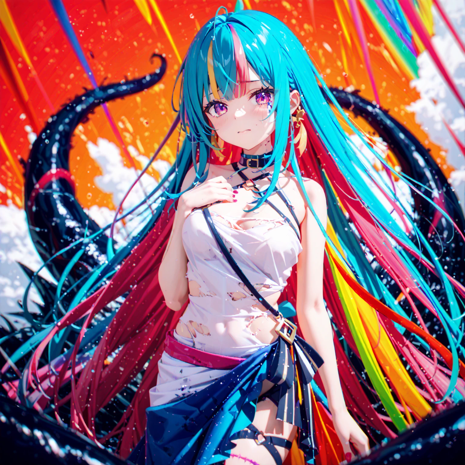 NSFW,masterpiece,Highest quality,High resolution,Super detailed,Shiro \(no game No life\),Long Hair,Multicolored Hair,Hair between the eyes,Gradient Hair,Yellow Eyes,Flat Chest,(High-quality sexy lingerie:1.5),Love Hotel at Night,Embarrassed,blush,Are standing,