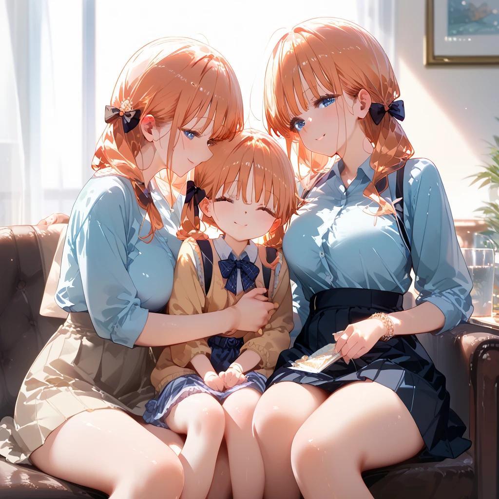 Masterpiece, Improved quality, High quality, Good anatomy. Well-formed hands,cHealthy body, Intact fingers, Normal digits, 4k quality image, girls, pregnant, school unifrom, beautiful girls, tired face, red cheeks, heavy breathing, mouth open, tongue out, drooling, saliva falling, eyes rolling, left hand protecting eyes, right hand touching stomach, body shaking with pleasure, happy smile