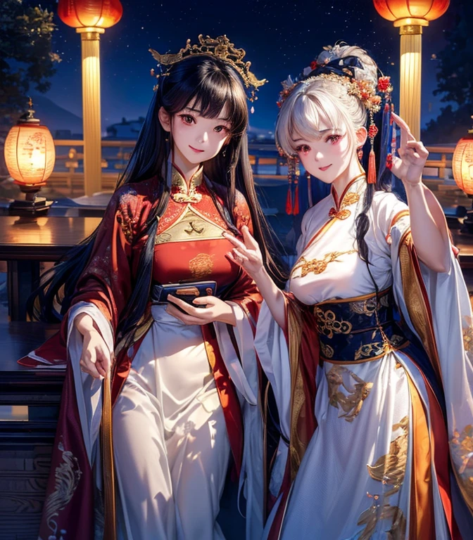 ((1 girl, One woman photo:1.5))((Woman in floral kimono、A woman posing elegantly:1.4、Detailed face、bright表情、young, bright, Whiter skin、Best Looks、Ultimate beauty、White hair with shiny highlights、輝くbright髪,、Style your hair:1.2、Hair dancing in the wind))(Inside an old house in Japan、night、Indirect lighting creates a wonderful atmosphere)((Off-the-shoulder style、Expose your shoulders、Expose the neck、Exposing cleavage:1.2))The sleeves of the kimono are connected((Black kimono with floral pattern and red obi:1.3)
