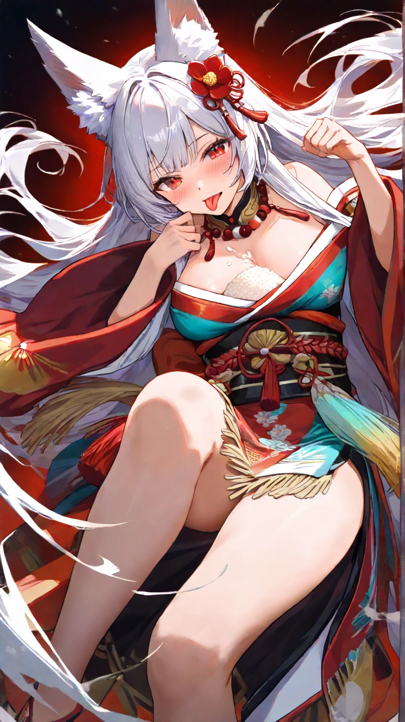 best quality,masterpiece, high res,original, beautiful detailed eyes,ultra-detailed, perfect anatomy,
1girl, solo, full body,
japanese clothes, kimono, white and black kimono,
large breasts, wide hip, mature female,
glamorous body, slender body,
perfect lighting,Colorful, Bright_Front_face_Lighting, shiny skin, 
 (beautiful_face:1.5),  