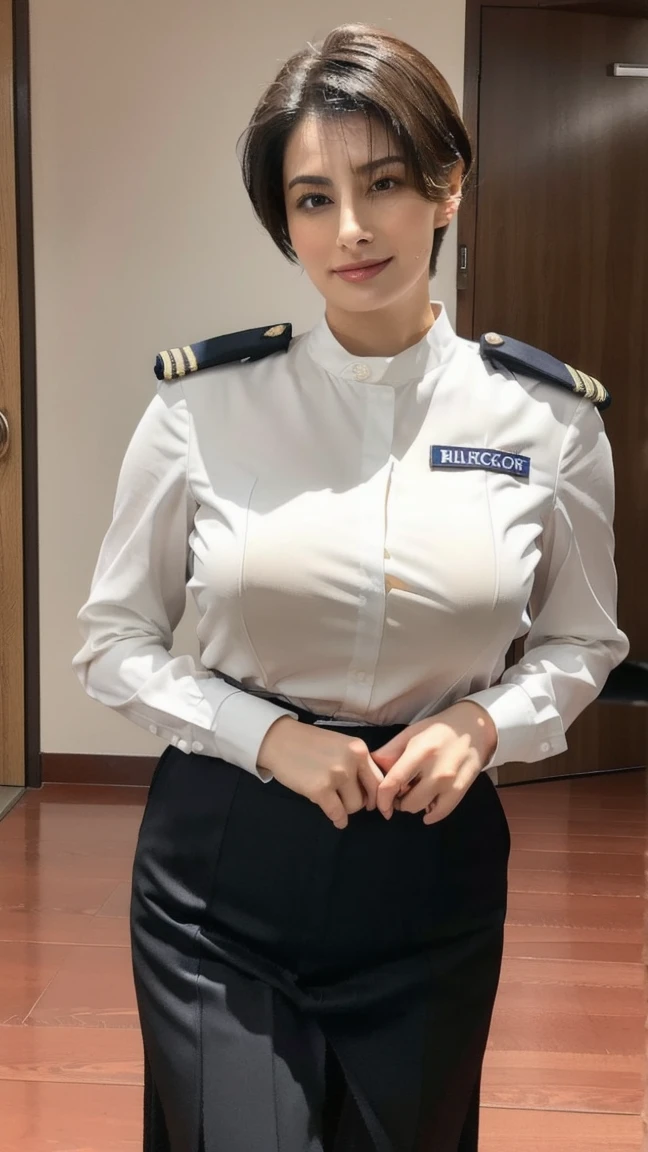 hightquality、masterpiece、ultra res、a beauty girl、cute girl face、police officers、Wearing police officer clothes、full bodyesbian、Famous actresses of Japan、very beautif