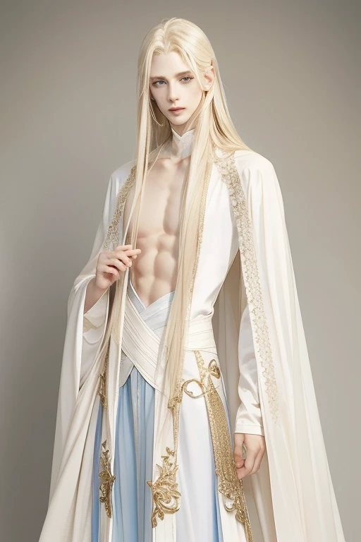 (8k,photorrealistic RAW photograph Maximum quality;1.4) (1 Italian boy) Super handsome prince of the underworld (lifelike face) (white and pink mixed hair, long hair in the wind) slenderbody Muscular and macho large blue eyes White and pink mixed aristocratic outfit flower decoration Fangs peeking out of the mouth Pointed claws a seductive gaze Beautiful expression A hyper-realistic (King of the Underworld) appealing (real looking skin) super high resolution high détail White and pink mixed pants Aura of flowers emanating from the body effect white cloak mixed with pink