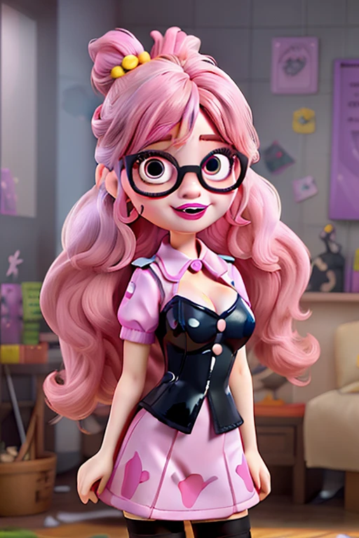 (((disney style))), (((Fluttershy))), goth, ((my little pony)), (((detailed eyes))), (((mismatched stockings with heart print))), big perky butt, (voluptuous medium-large breasts), bra with print, serious dominant face, ((long goth lace dress)), ((black eyeshadow, big black lips, spiked collar, long eyelashes, black nails, ultra detailed contours, lace sleeves)), (((gangbang in school class:1.4))), (pussy), (cutie mark), (glossy body:1.3)