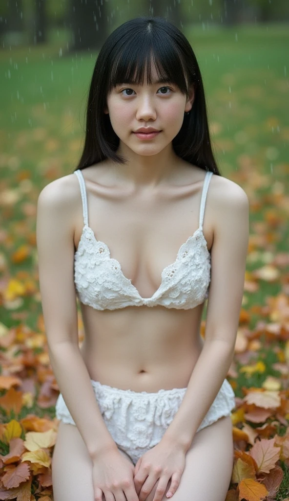 asian lady wear (((white cardigan))), ((black bra and straps), necklace, small breast, rounded shape breast,  ((she)), ((mid-shot, full body, slender waist)), Hair Up Do、 Glowing eyes, nose blush, Carl Larsson, Alfonse Mucha, Chiaroscuro, Film Glenn, reflective light, (((mid-Shot))), waist to top,longshot show full body, masterpiece, high details, sun light on her, leaf shading, ((lean forward)) ,